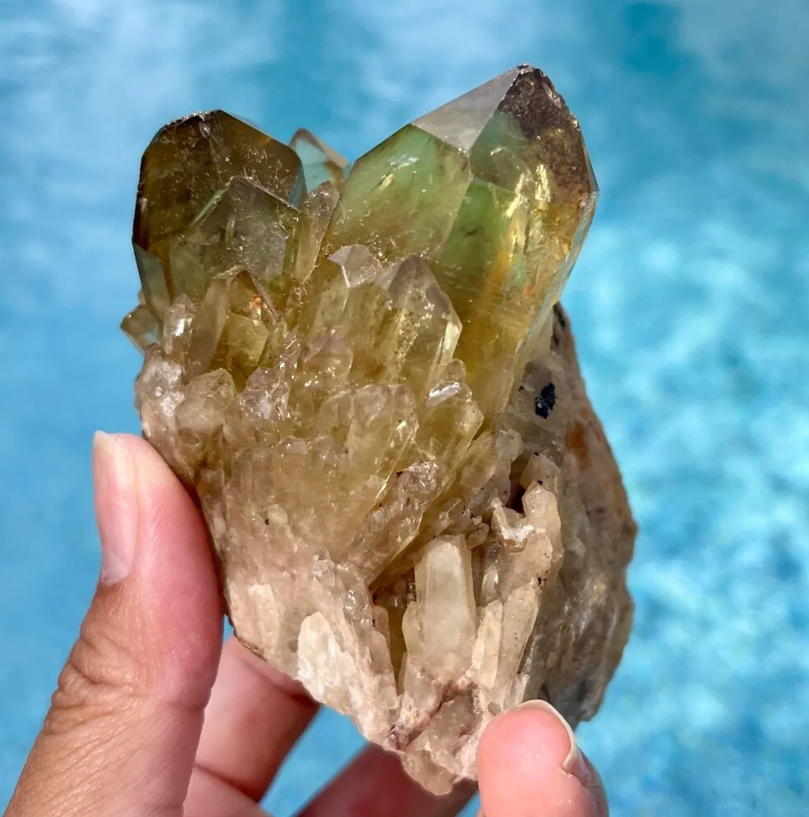 Natural Citrine Candle Cluster, Raw Crystal Specime, Home Decoration Crafts