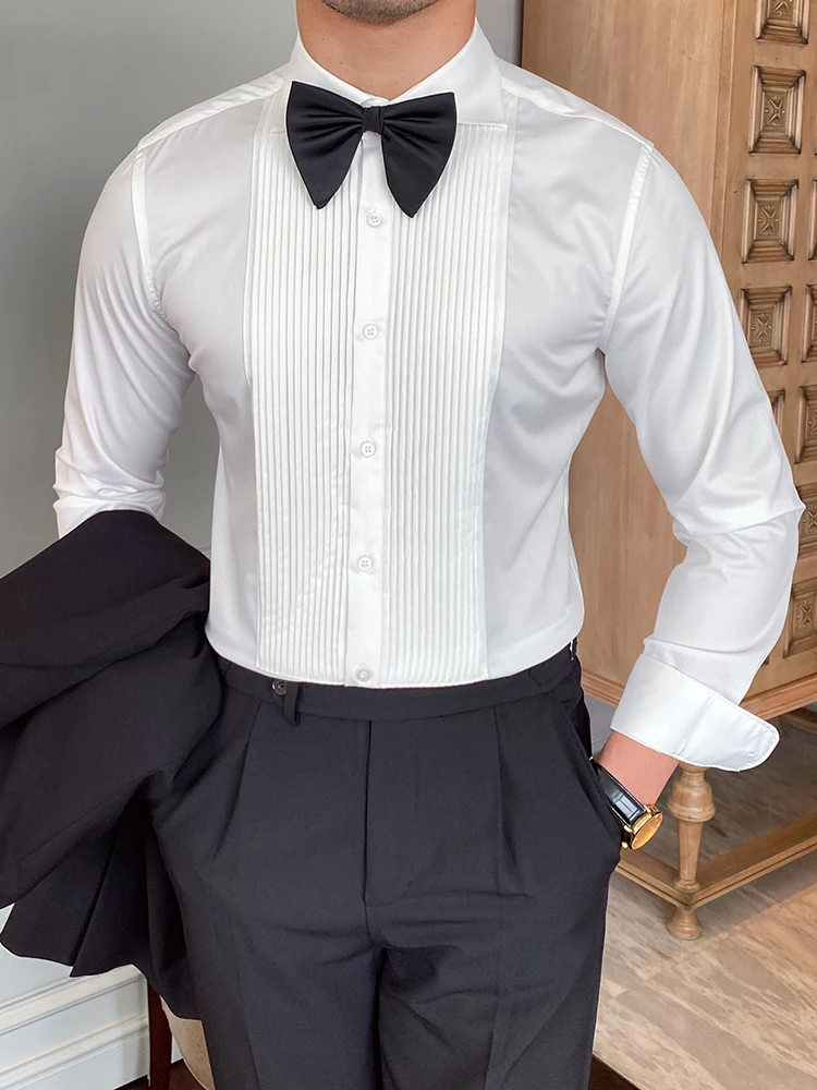 

Mr. Deer Tee's Versatile Formal irt Long Sve Slim Fit Men's Faion Urban Sle Polyester Bamboo Rayon Blend Dinner Ho...