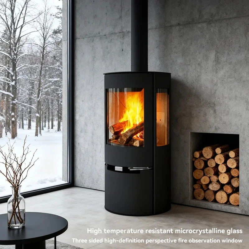 European-Style Real Wood-Burning Fireplace Self-Built Rural Houses Villas Living Rooms Guesthouses Firewood Heating