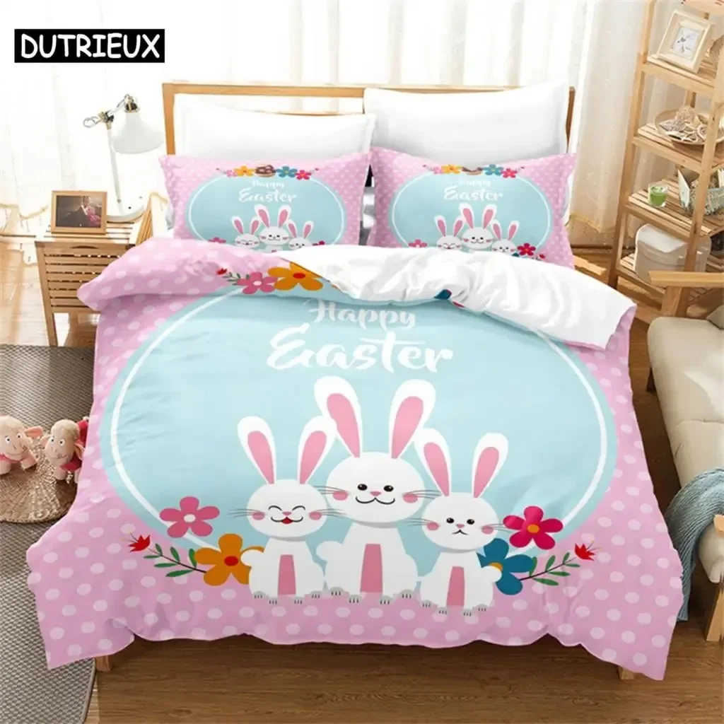 

Cute Cartoon Animals Queen Comfortable Duvet Quilt Cover Pillowcase Bedding Set Children Bedroom Decoration Home Textile