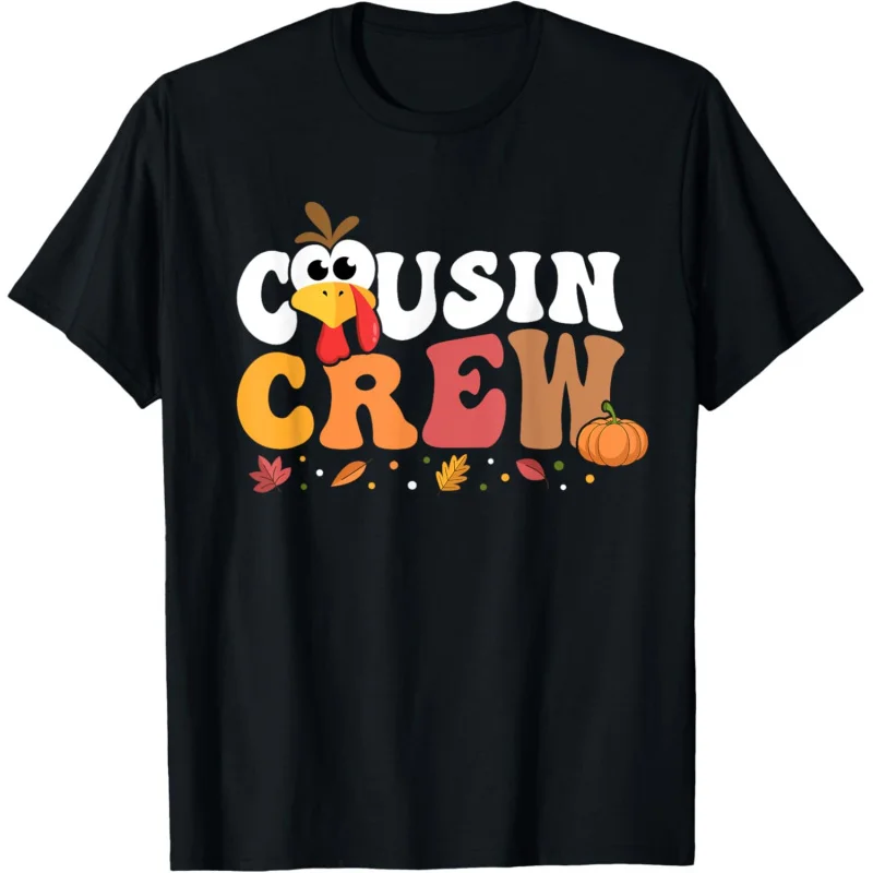 Cousin Crew Thanksgiving Family Matching Turkey Day Fall T-Shirt