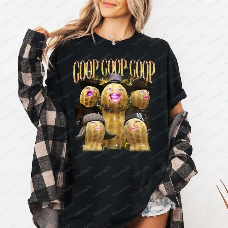 Funny The Burnt Peanut Men Shirt Arc Raiders GOOP Peanut Crew Neck T-Shirt Trendy Gaming Graphic Cotton Tees Casual Ropa Hombre