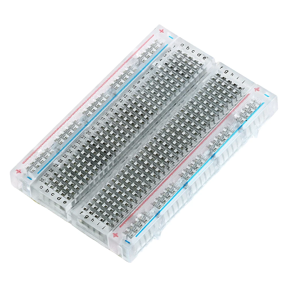 Transparent Mini Breadboard 400 Points Protoboard 83x55mm ABS Test Solderless Circuit Board for DIY Electronic Experiment
