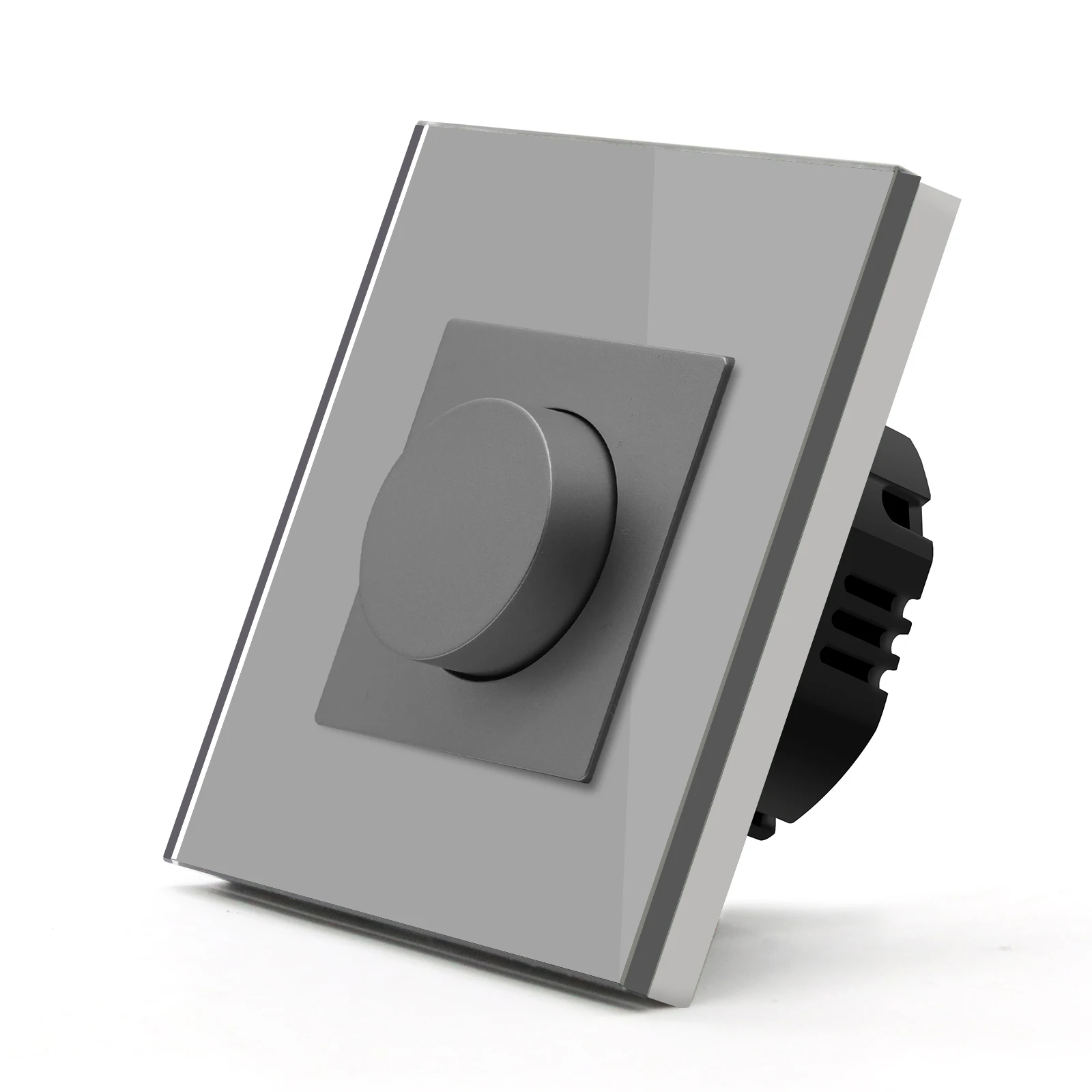 Bseed Dimmer Light Switch Verstelbare Roterende Knop Crystal Glass Mechanische Led Dimbare Helderheid Geheugen Wandmontage Schakelaars