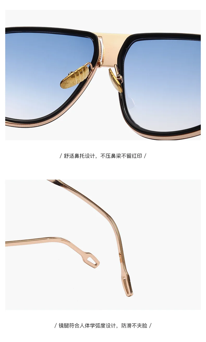 Mode Sonnenbrille Outdoor Kröte Spiegel Doppels trahl Dekoration Brille Sonnenbrille für Männer – Detail 4