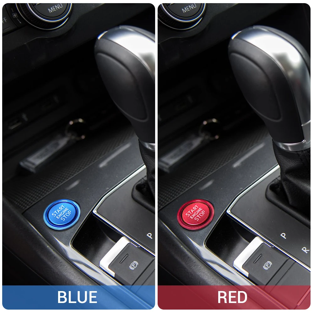 Car Engine Start Stop Button Ring Ignition Cover Trim For VW MK7 VII GTI R Jetta CC Arteon Passat B8 Touareg T-roc