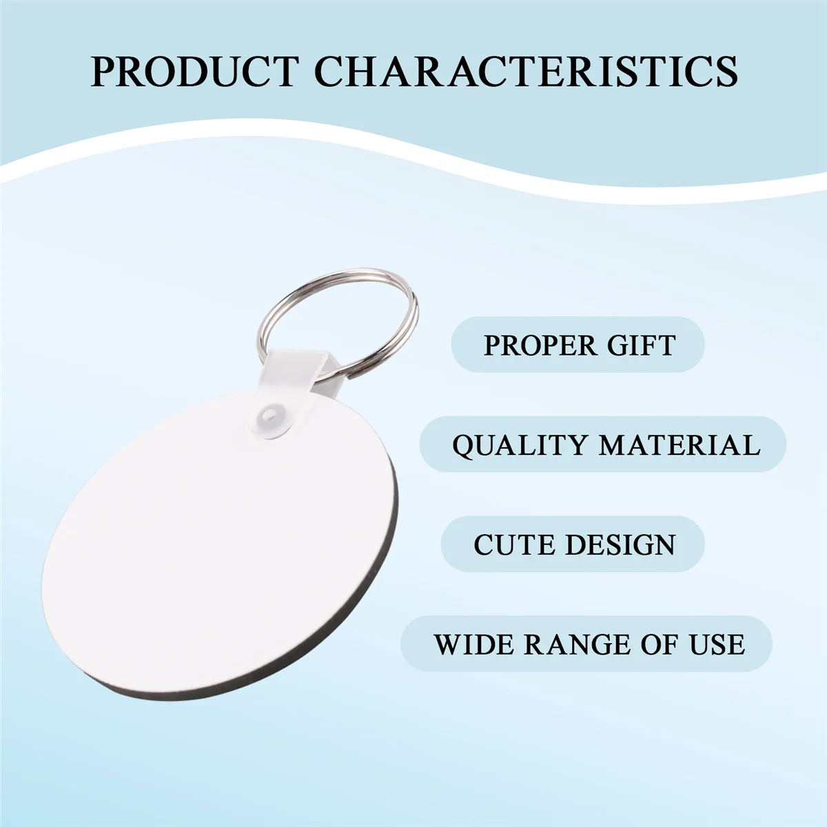 F-3C 36 peças kits de chaveiros em branco de sublimação com chaveiro de transferência de calor MDF chaveiro em branco DIY chaveiro (redondo)