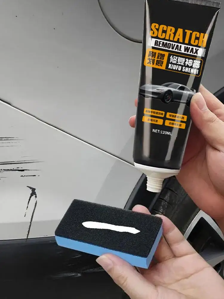 Car paint scratch remover and repair wax 120ml Remove Surfaces Scratches Repair Wax with Sponge Deep Scratch Repair Agent