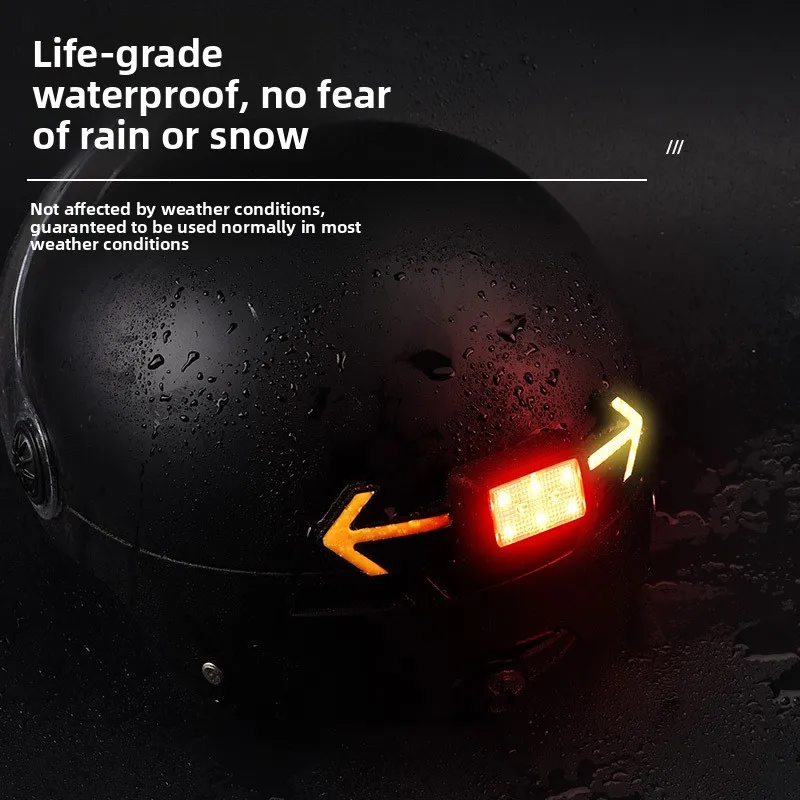 

Bicycle Helmet Light, Steering Rear Light, Rechargeable Waterproof Riding Light, Night Riding Warning Tail Light