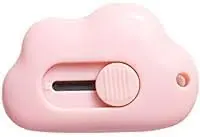

Pink Mini Cloud Utility Knife, Portable Retractable Box Cutter & Letter Opener, Assorted Colors, Office Cutting Supplies