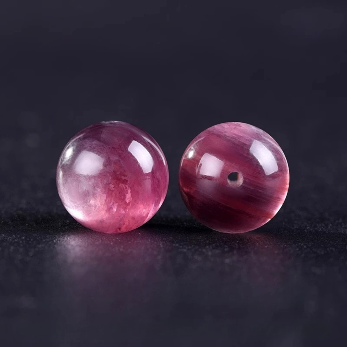8mm-12mm Natural Purple Lepidolite Beads Smooth Polished Round Not Dyed  Not Enhanced