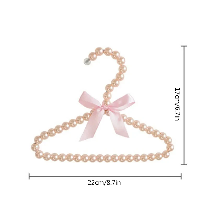 1Pcs Children\'s pearl hanger 22cm fashion dog clothes baby hanger pearl bow cute pet hanger