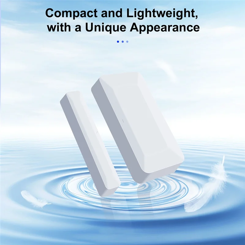 HLZS-Tuya Zigbee Sensor Pintu Sensor Jendela Alarm Sensor Pintu Pintar Nirkabel Mendukung Keamanan & Otomatisasi Rumah