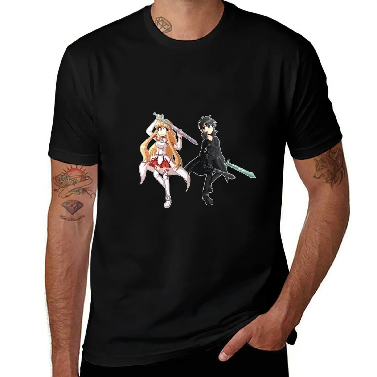 Kirito and Asuna T-Shirt Festival Casual Short Sleeve T-Shirt