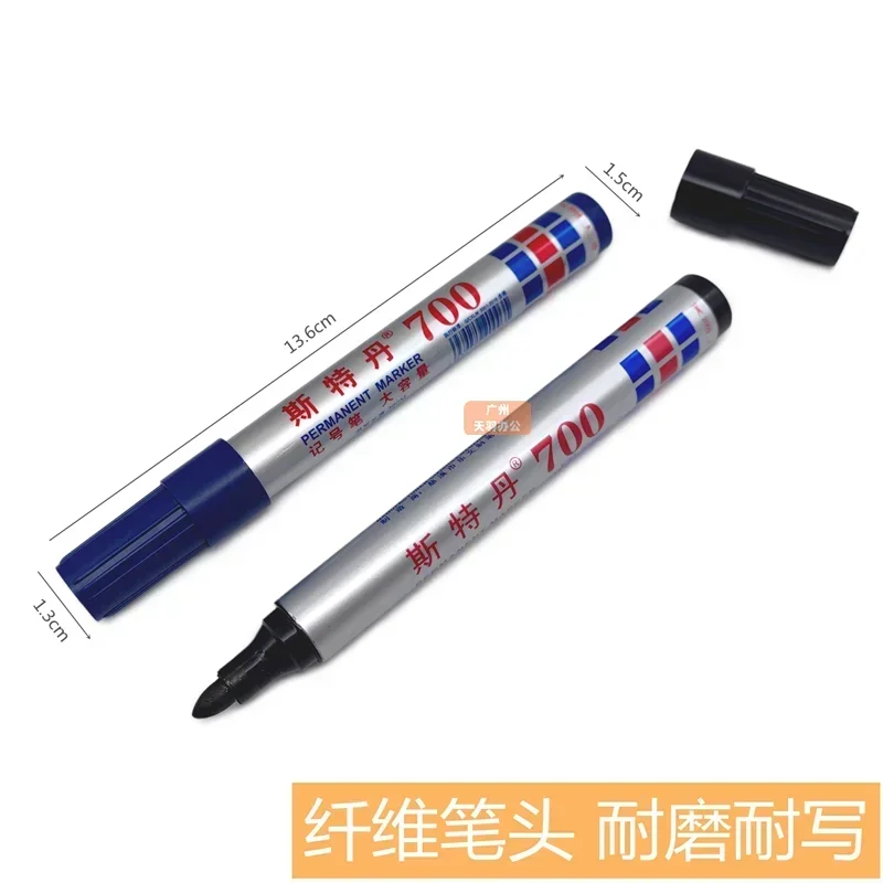 single-ended oil-based pens, large-head pens, box-ended pens, refillable with ink, waterproof and fade-resistant for express
