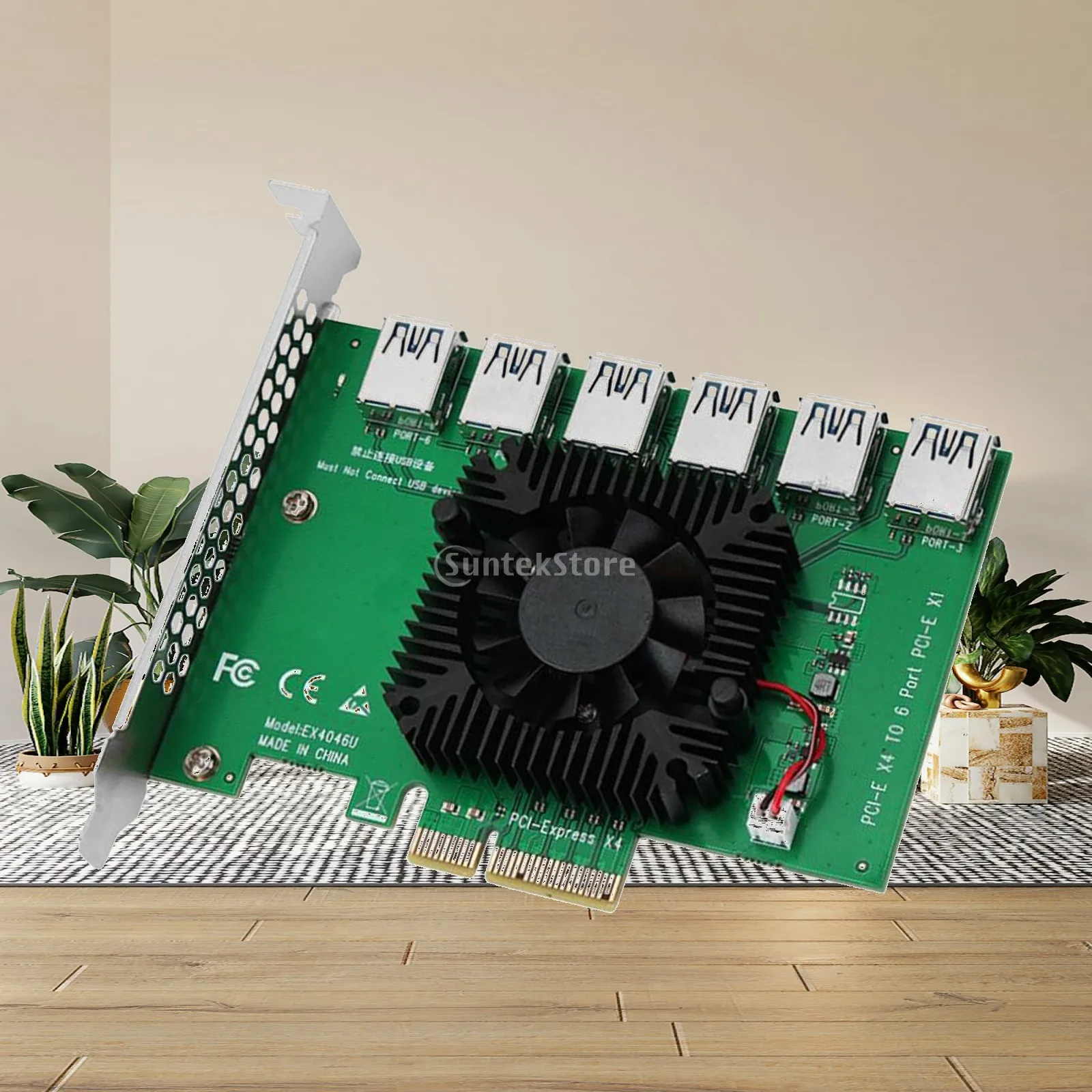 USB 3.0 PCIe 1 to 6 Pci-E Expansion Card PCI Express GPU SuperSpeed Splitter Riser Card for Miner Desktop PC