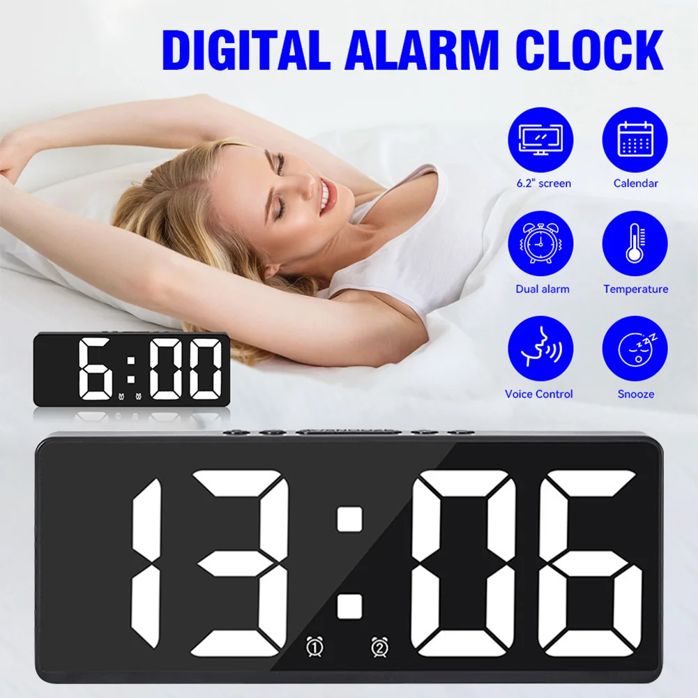 Adjustable Brightness Digital Alarm Clock 6