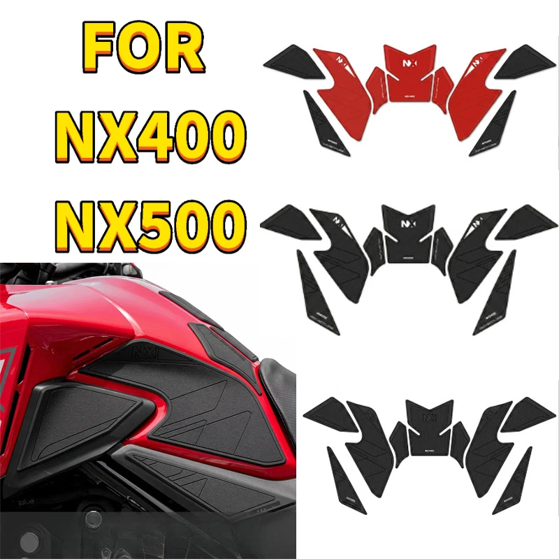 For Honda NX500 NX400 Tank Pad Motorcycle Fuel Tank Pad Set Thickened Rubber Sticker Anti Slip Knee Grip Gas Tank Protector NX