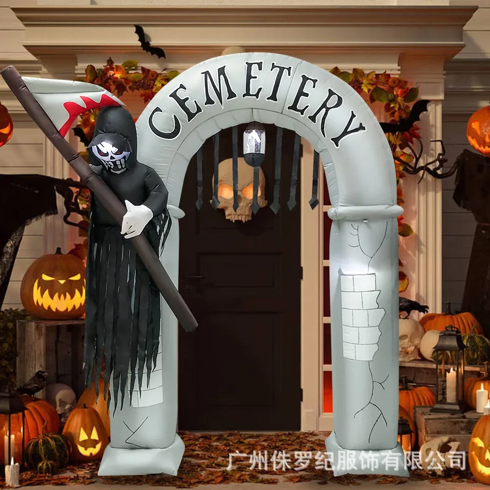 

Halloween Air Model Halloween Arch Festive Atmosphere Outdoor Decoration Props Garden LED Lights Decoration Supplies