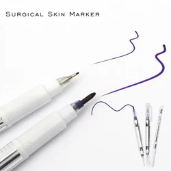Double Head Surgical Eyebrow Tattoo Skin Marker Pen Tool Accessories Tattoo Pen With Measuring Ruler Microblading Positioning