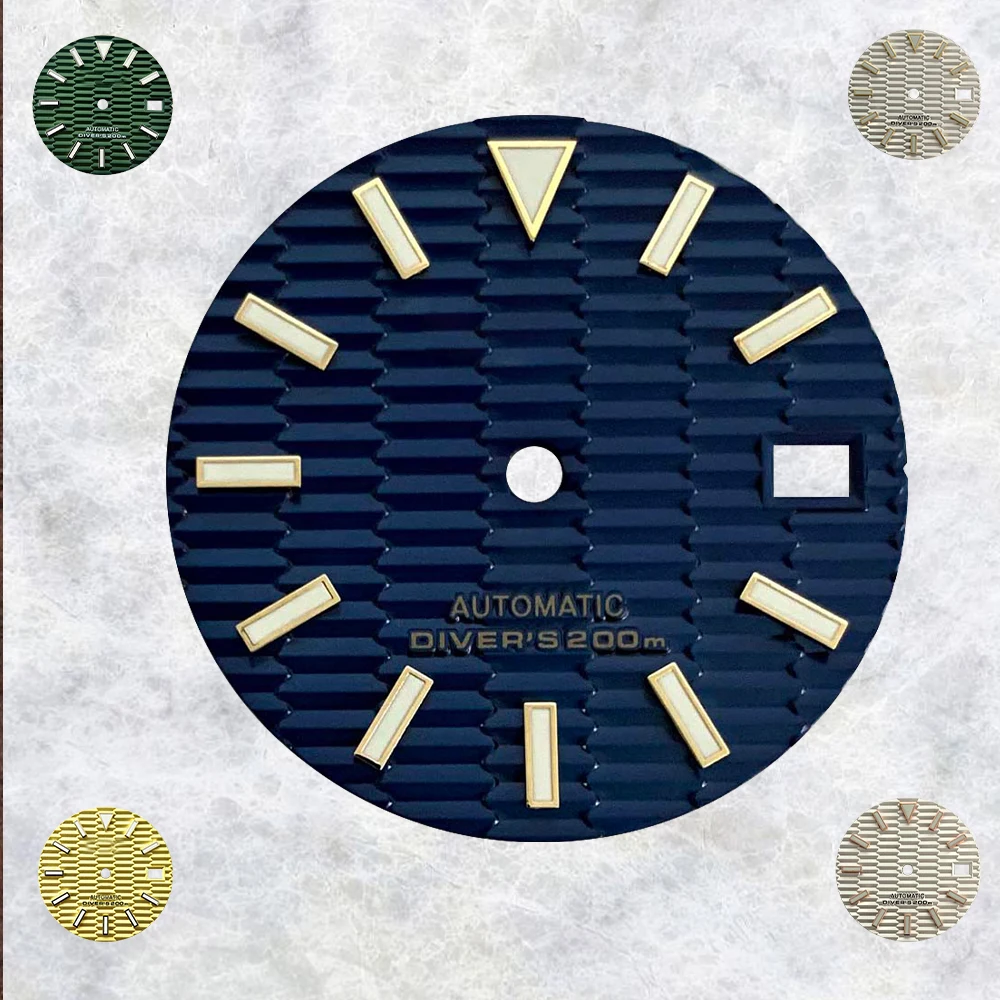 

28.5mm S Logo Dial ap Suitable For NH35/NH36/4R/7S Japanese Automatic Movement Green Luminous