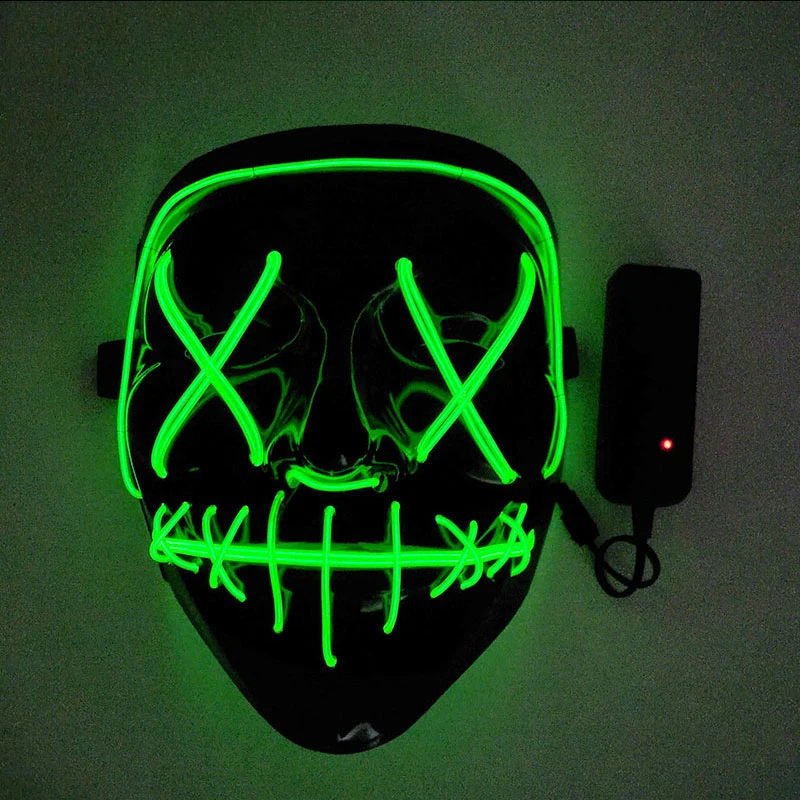 Holiday Party Supplies Car Windows Home Wall Hanging Decorative Mask Carnival Cospplay Full Face Mask For Adult Glowing For Nigh