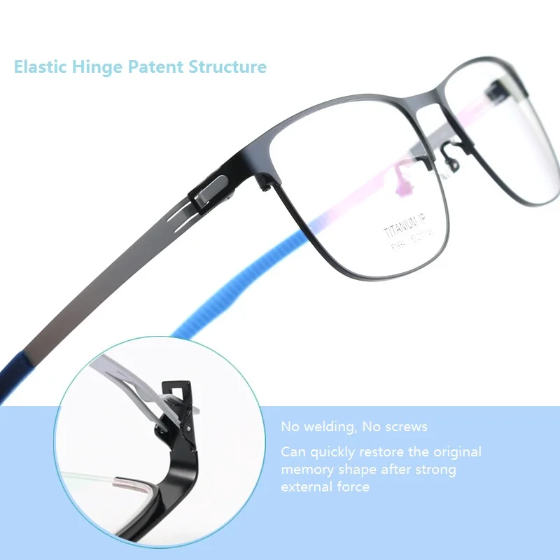 

Pure Titanium Ultra-light Men Glasses Frame High Elasticity Simple Sports Anti-slip Myopia Spectacles Optical Eyewear Eyeglasses