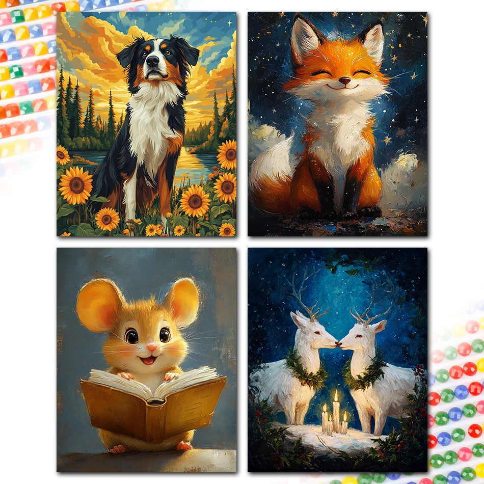 

SDOYUNO Stitch Diamond Painting Animals Diamond Pictures To Make Crystal Diamond Art Kit Full Square Round Drill Rhinestones Set