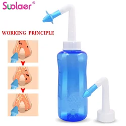 500/300ML Neti Pot Nasal Wash Cleaner Nose Protector Moistens Nasal Irrigator Nozzle Cleaning Avoid Allergy Rhinitis Sinus Rinse