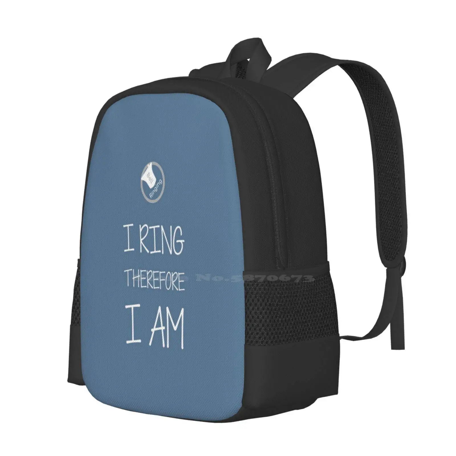 Bell Ringing - I Ring Therefore I Am Hot Sale Schoolbag Backpack Fashion Bags Bellringing Bell Ringing Bell Ringers Church