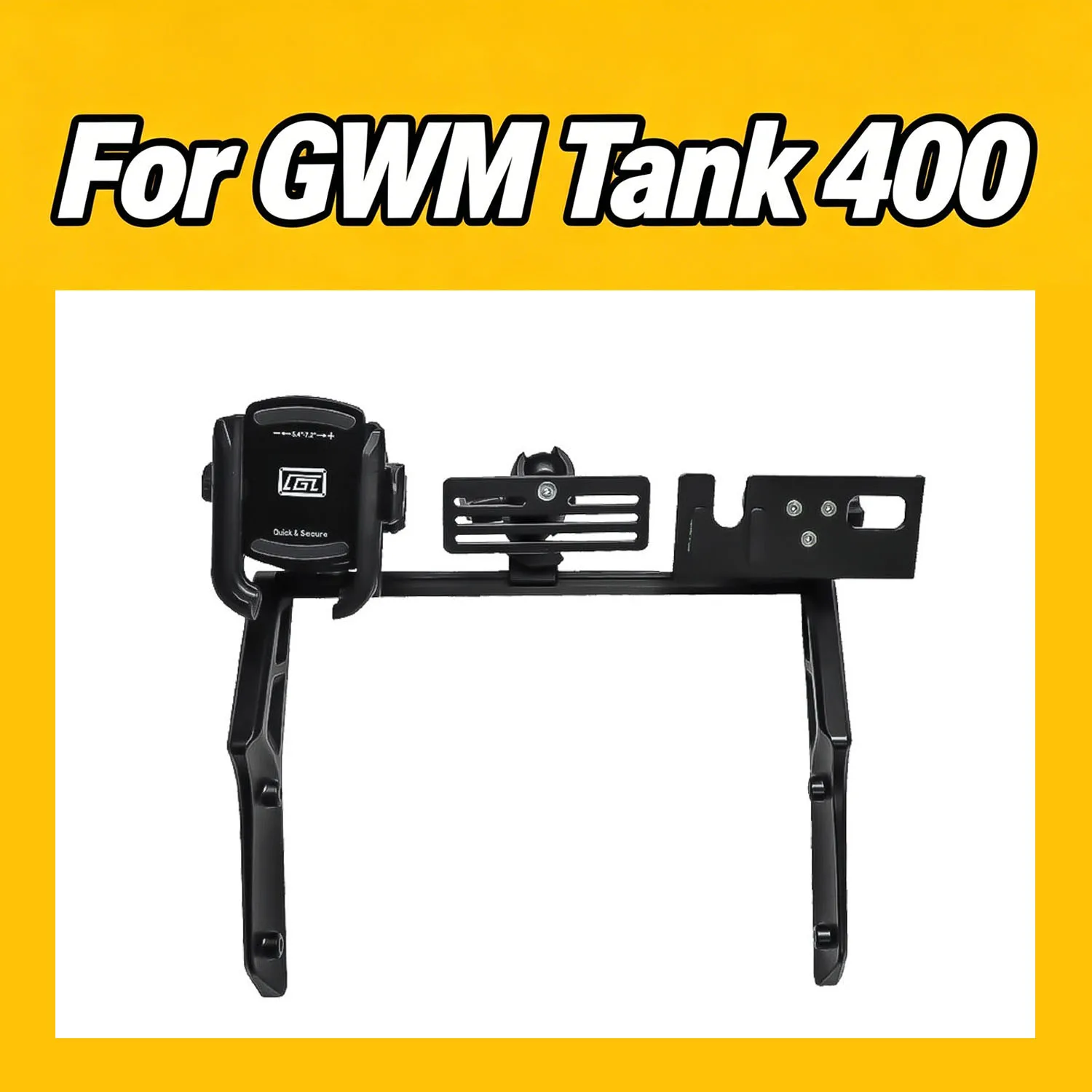 for GWM Tank 400 2021-2025 Mobile Phone Holder GPS Navigation Walkie-talkie Radio Bracket Offroad Device Dash Mount Aluminium