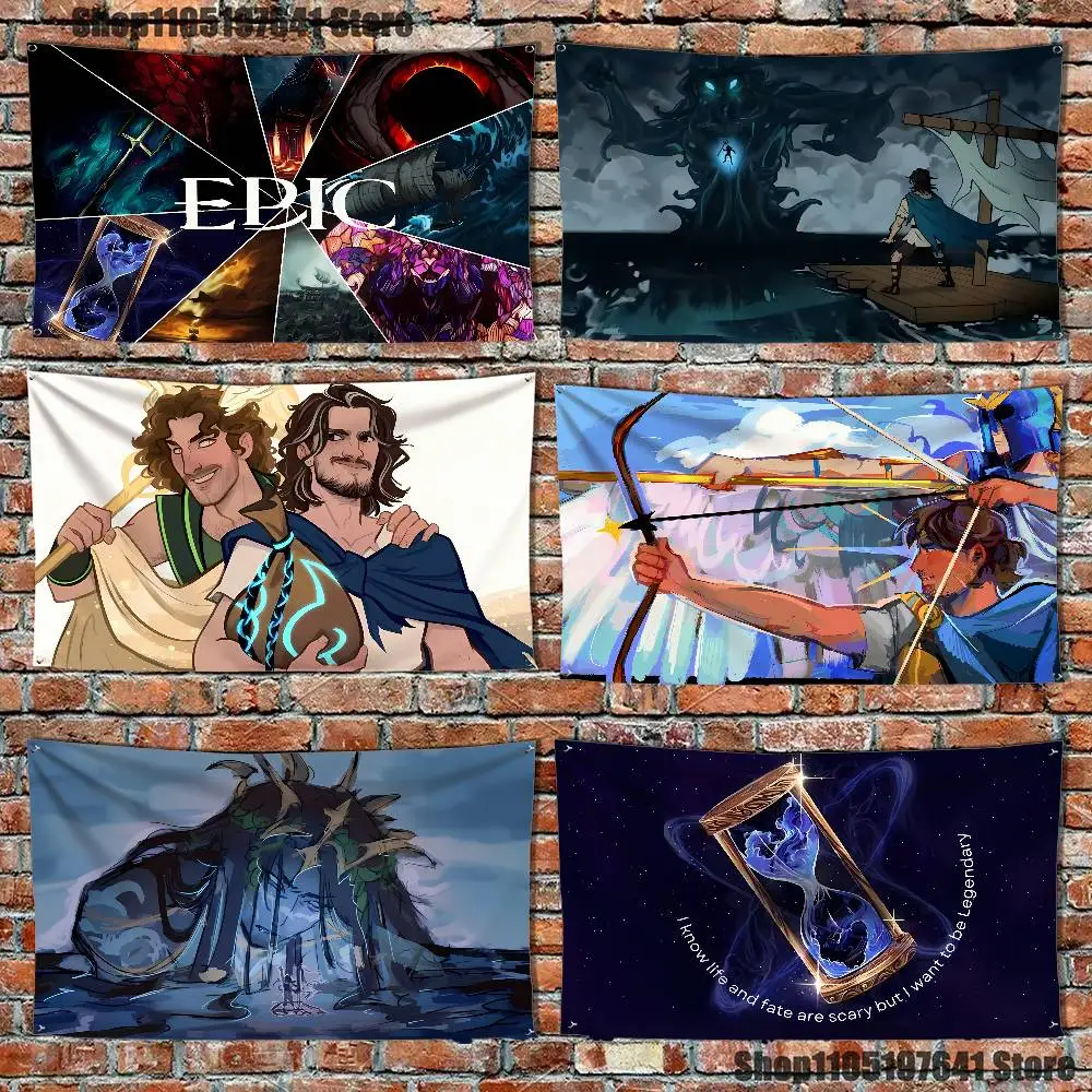 

Music E-Epic The Musical Flag Tapestry Banner For Bedroom Outdoor Living Room Restaurant Bar Wall Decor Party