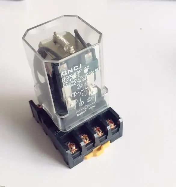Przekaźnik pośredni JQX-10F 2Z/3Z, mały przekaźnik uniwersalny z podstawką 8PIN/11pin DC12V DC24V AC110V AC220V