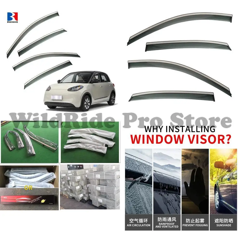 

1 set Wu Ling Bin Guo 2023 4PCS Computer Material Sun Visor Air Guide Weather Shield