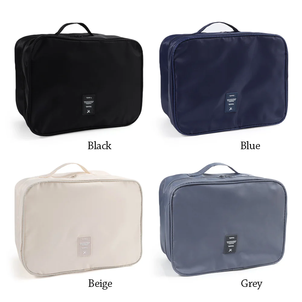 Upgraded Multi-layer Travel Shoe Bag Waterproof Sturdy Sneakers Storage Bag Zipper Portable Storage Box Store 4 Pairs of Shoes