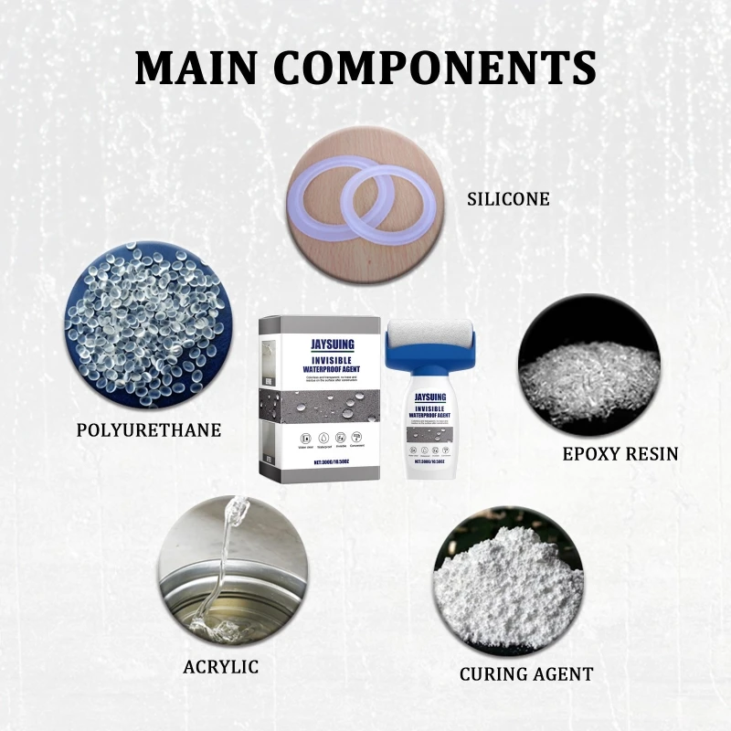 Прозрачное устойчивое к утечкам покрытие с одноразовой щеткой для перчаток для настенной черепицы