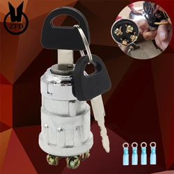 Universal Car Boat 12V 4 Position Ignition ON/OFF/Start Ignition Switch Lock with 2 Keys for Petrol Engine Farm Machines