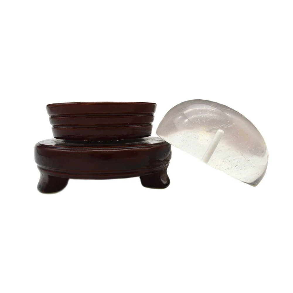 New arrival clear quartz incense sticks holder and incense burner wooden holder set