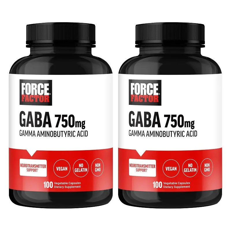 2 Bottles GABA (gamma-aminobutyric Acid) Capsules - Relaxation, Help with Sleep and Relieve Irritability, Improve Mental Clarity