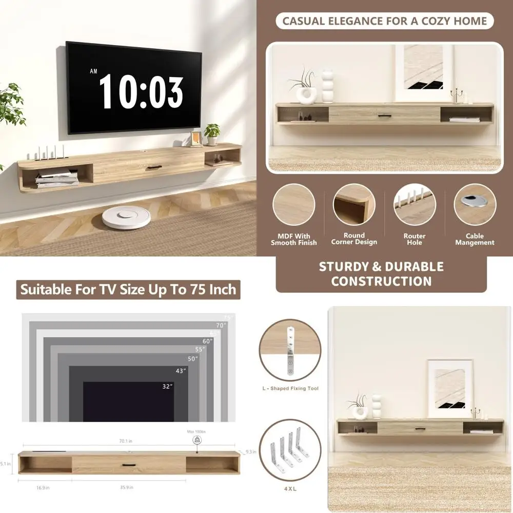 75 Inch Floating Tv… - image