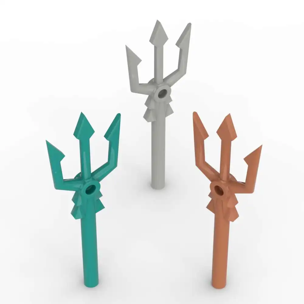 MOC 10PCS 92290 Handheld Body Wear Brick Trident Stacking Replaceable Building Block Diverting Toy Adults Boys Holiday Gifts