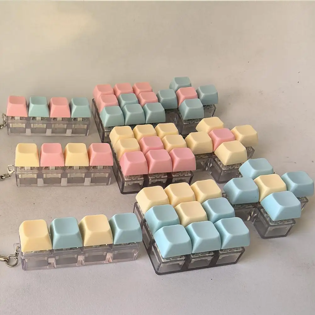 مفتاح تبديل سلسلة المفاتيح اختبار رمح لوحة المفاتيح الميكانيكية زر فيدجيت لعبة أصابع هدايا تخفيف التوتر للبالغين - 4