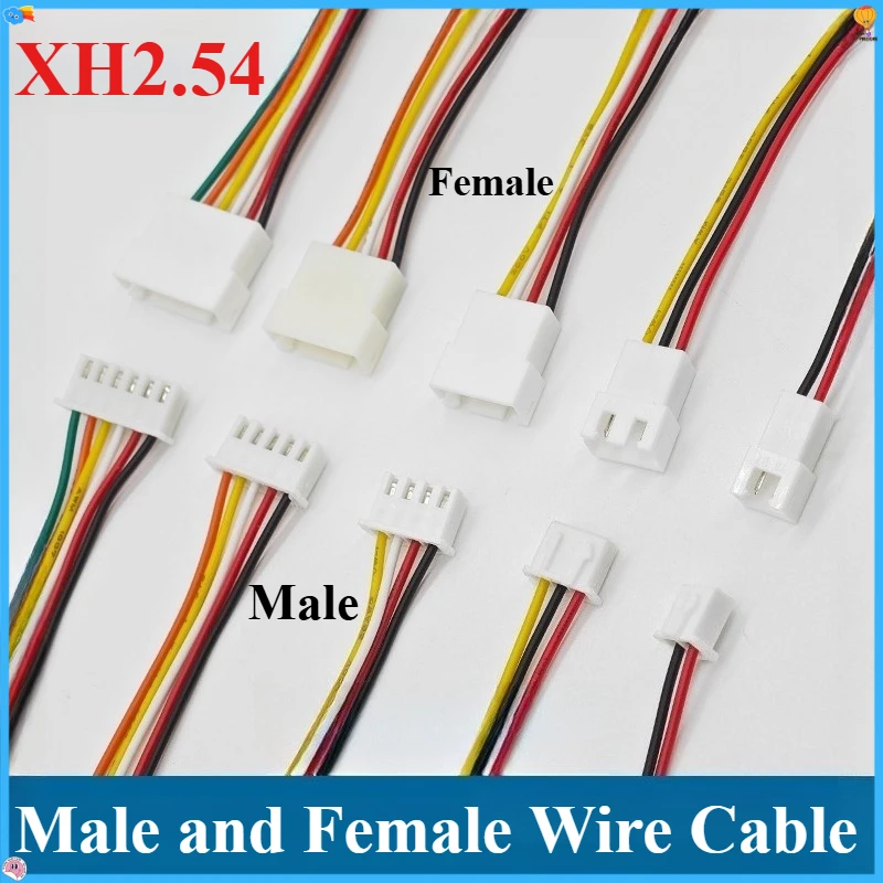 10PCS JST XH2.54 XH 2.54mm Wire Cable Connector 2P/3P/4P-/9/10/11/12 Pin Pitch Male Female Plug Socket 10/20/30cm Length 26AWG