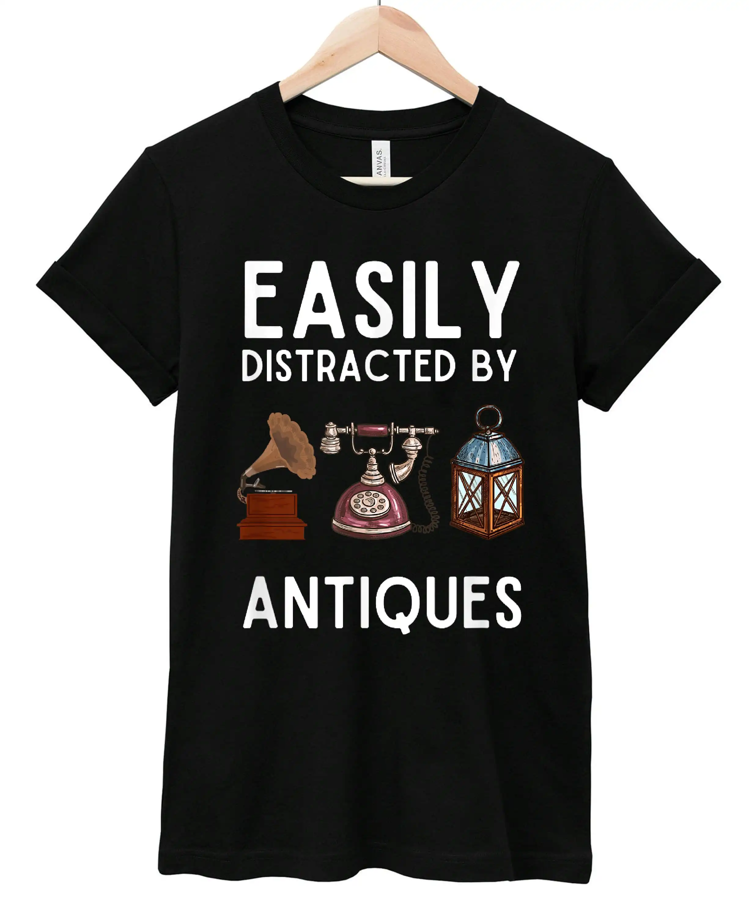 Easily Distracted By Antiques T Shirt Funny Antique Lover B08P4XM7L4