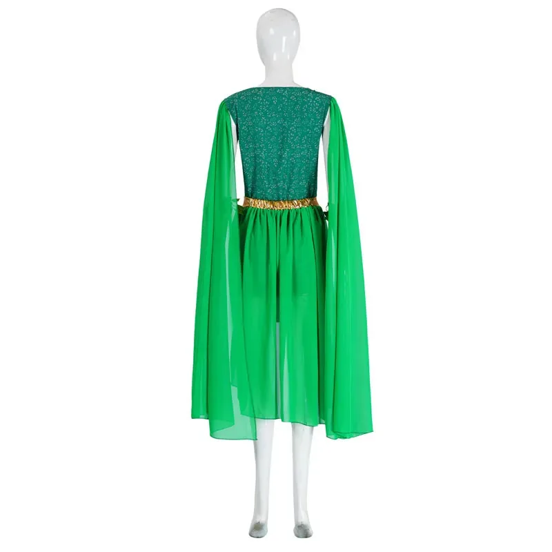 Movie Poisonous Sexy Cosplay Women Green Dress Top Skirt Outfit Goddness Queen Ivy Costume Halloween Suit 5ftu^