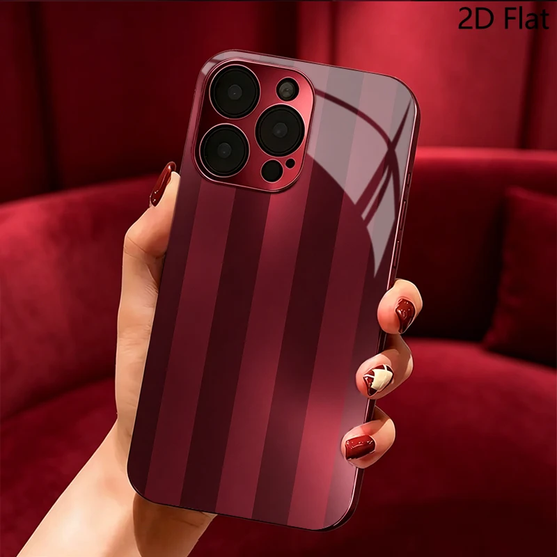 Vertical Striped 2DFlat For IPhone17 18 16 15 14 13 12 11 Pro Max XS XR 8 7Plus Phone Cover Shockproof Protective Back Cover - view 5