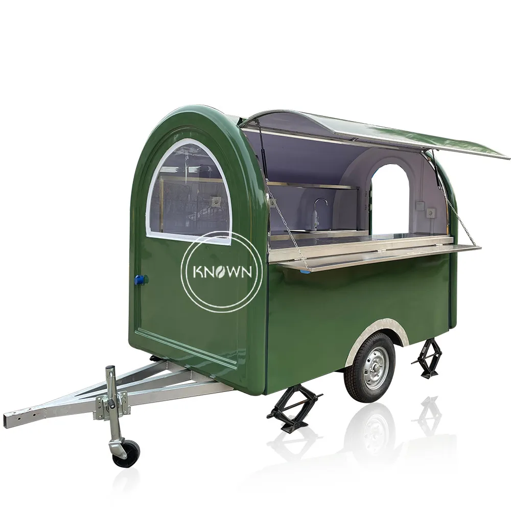 

American Popular Street Outdoor Fast Food Carts Hot Dog Food Trailer with Kitchen Cooking Equipments Price