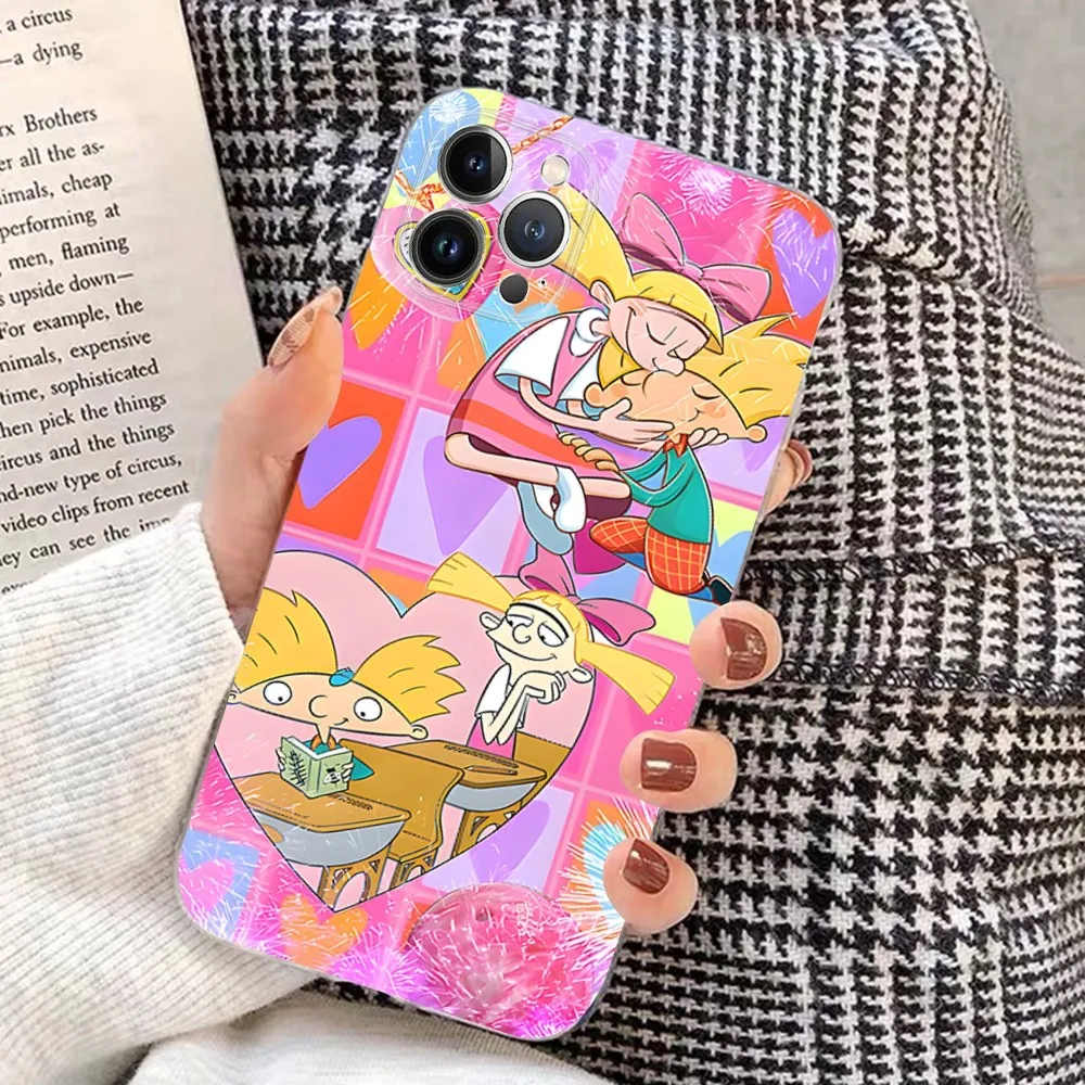 Hey A-Arnold H-Helga Phone Case For IPhone 16 15 8 7 6 6S Plus X SE XR XS 14 11 12 13 Mini Pro Max Mobile Case