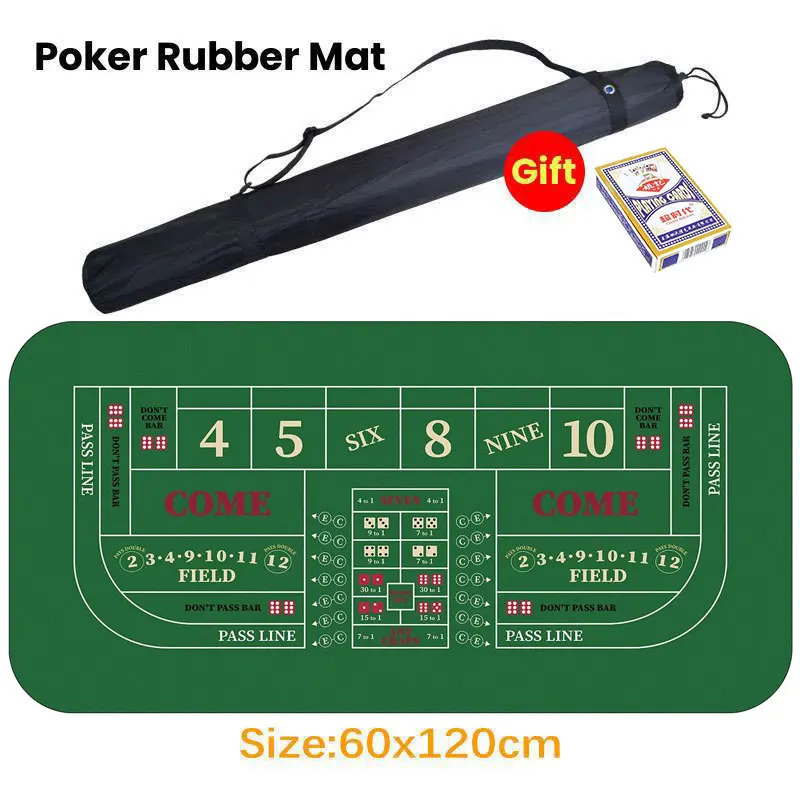 60x120cm Casino Table Cloth Texas Holdem Poker Mat Anti-Slip Poker Mat Poker Table Top Mat For Game Party Theme Party