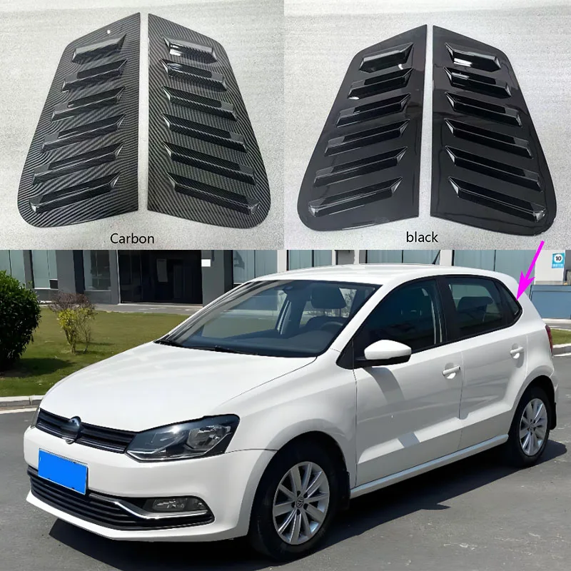 

Стайлинг автомобиля, жалюзи заднего стекла для Volkswagen Polo 2014-2018, задний треугольный спойлер, обвесы